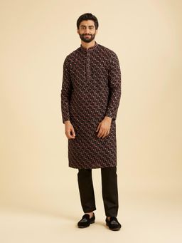 Manyavar - Black Kurta with Pyjama Set for Men
