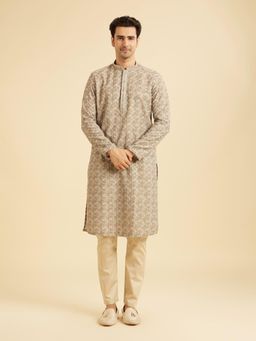 Manyavar - Brown Kurta with Pyjama Set for Men