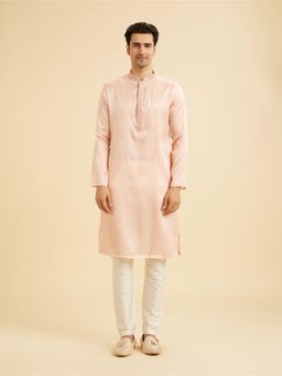 Manyavar - Pink Kurta with Pyjama Set for Men