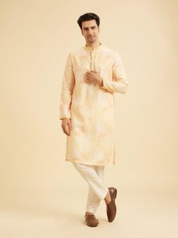 Manyavar - Yellow Kurta with Pyjama Set for Men