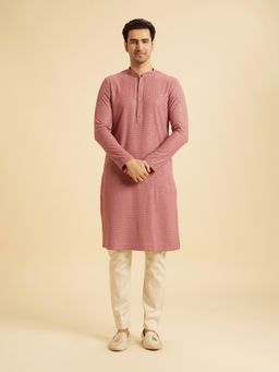 Manyavar - Pink Kurta with Pyjama Set for Men