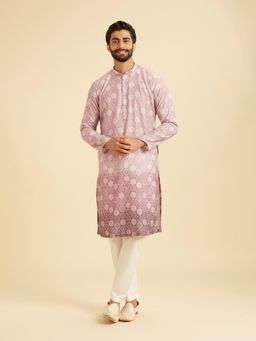 Manyavar - Mauve Kurta with Pyjama Set for Men