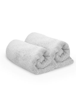 Heelium - Bamboo Hand Towel, Soft, Absorbent & Odour Free, 65x40cm, 2 Pcs, Light Grey