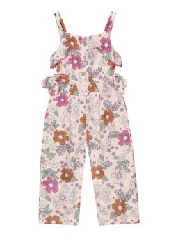 Budding Bees - Girls Floral Glamour Jumpsuit Pink