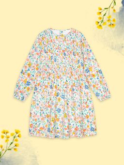 Budding Bees - Girls All Over Printed Smocked Dress