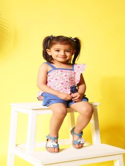 Budding Bees - Floral Fantasy Girls Top and Short Pink (Set of 2)