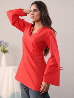 Rimeline - Women Red Kurti