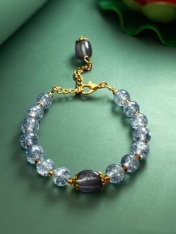 Aadita - Women Beaded Wraparound Bracelet Grey