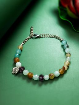 Aadita - Women Silver Plated Charm Bracelet Multi-Color