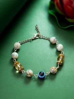 Aadita - Women Silver Plated Charm Bracelet Multi-Color