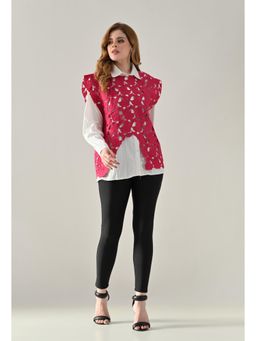 ANNY - Women Red Dual Charm Layered Shirt