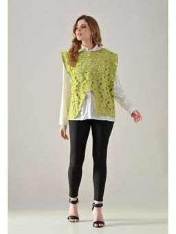 ANNY - Women Green Dual Charm Layered Shirt