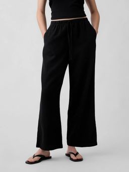 GAP - Women Black Relaxed Parallel Mid Rise Trouser