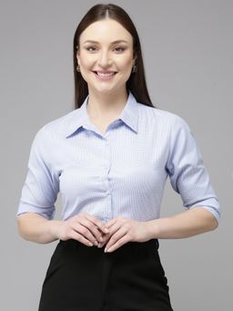 Style Quotient - Women Blue Polycotton Shirt