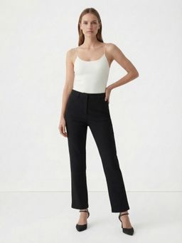 Cover Story - Women Black Viscose Rayon Trouser