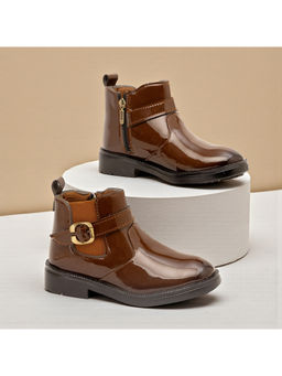 FREEPLAY - Boys Tan Glossy Casual Boots