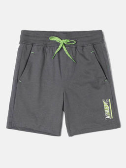 Jockey - AB12 Boys Super Combed Cotton Rich Graphic Printed Shorts - Gun Metal