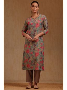 Soch - Womens Grey Tissue Kurta and Pant