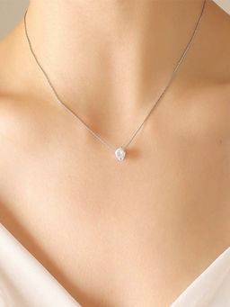 AQUASTREET - Dainty Single Zircon Thin Chain 18K Plated Anti-Tarnish Necklace
