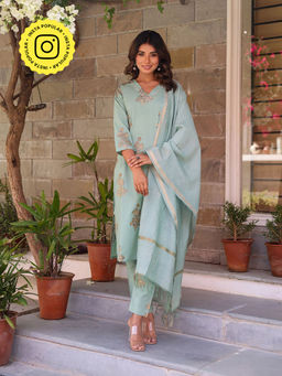 Bud & Tulip - Sukanya Kurta with Pant and Dupatta (Set of 3)