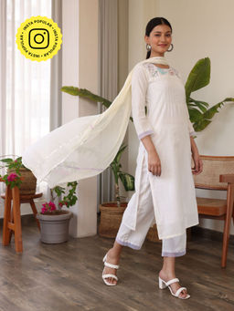 Bud & Tulip - Summer Light Kurta with Pant and Dupatta (Set of 3)