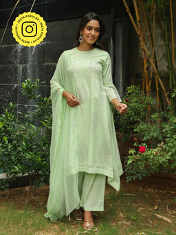 Bud & Tulip - Dhara Dream Kurta with Palazzo and Dupatta (Set of 3)