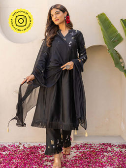 Bud & Tulip - Kaali Black Kurta 1Pant Dupatta (Set of 3)