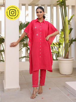 Bud & Tulip - Pink Sachi Kaftan with Pant (Set of 2)