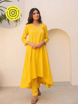 Bud & Tulip - Mustard Sadhana Co-Ord (Set of 2)