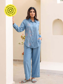 Bud & Tulip - Blue Eka Co-Ord (Set of 2)