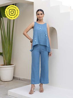 Bud & Tulip - Womens Cotton Floral Grey Ena Co-Ord Set