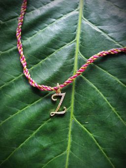 Digital Dress Room - Letter Z Name Rakhi Designs Personalized Alphabet Gold Plated Customized Ad