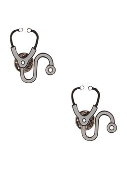 The Tie Hub - Doctor Stethoscope Grey Lapel Pins
