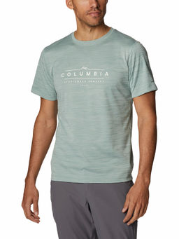 Columbia - Mens Green Colour Polyester Zero Rules Short Sleeve Graphic Shirt