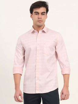 Greenfibre - Men Pink Checks Casual Shirt