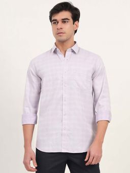 Greenfibre - Men Lavender Checks Casual Shirt