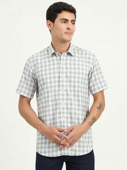 Greenfibre - Men Blue Checks Casual Shirt