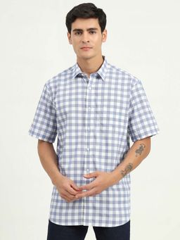 Greenfibre - Men Blue Checks Casual Shirt