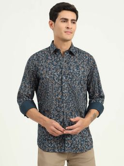 Greenfibre - Men Blue Printed Casual Shirt