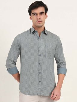 Greenfibre - Men Grey Printed Casual Shirt