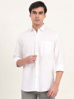 Greenfibre - Men White Printed Casual Shirt