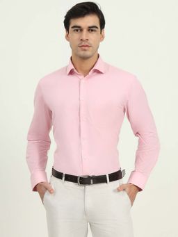 Greenfibre - Men Pink Solid Formal Shirt
