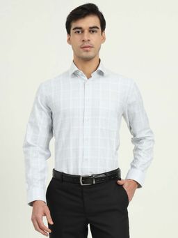 Greenfibre - Men Blue Checks Formal Shirt