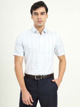 Greenfibre - Men Blue Checks Formal Shirt