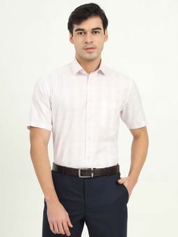Greenfibre - Men Pink Checks Formal Shirt