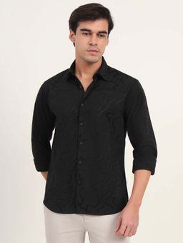 Greenfibre - Men Black Printed Casual Shirt
