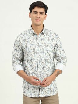 Greenfibre - Men Grey Printed Casual Shirt