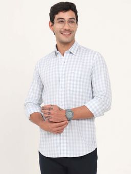 JadeBlue - Men Blue Checks Casual Shirt