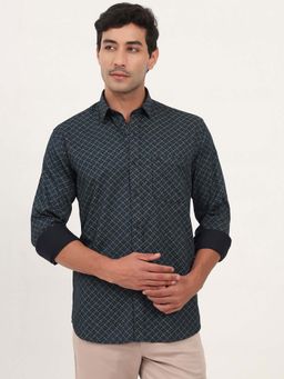 JadeBlue - Men Teal Printed Casual Shirt
