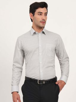JadeBlue - Men Grey Printed Formal Shirt
